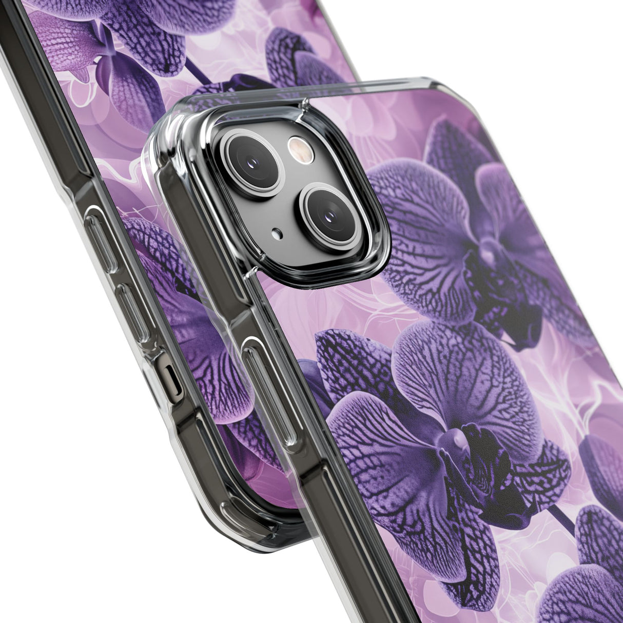 Radiant Orchid Design | Handyhülle für iPhone (Clear Impact Case – magnetisch) 