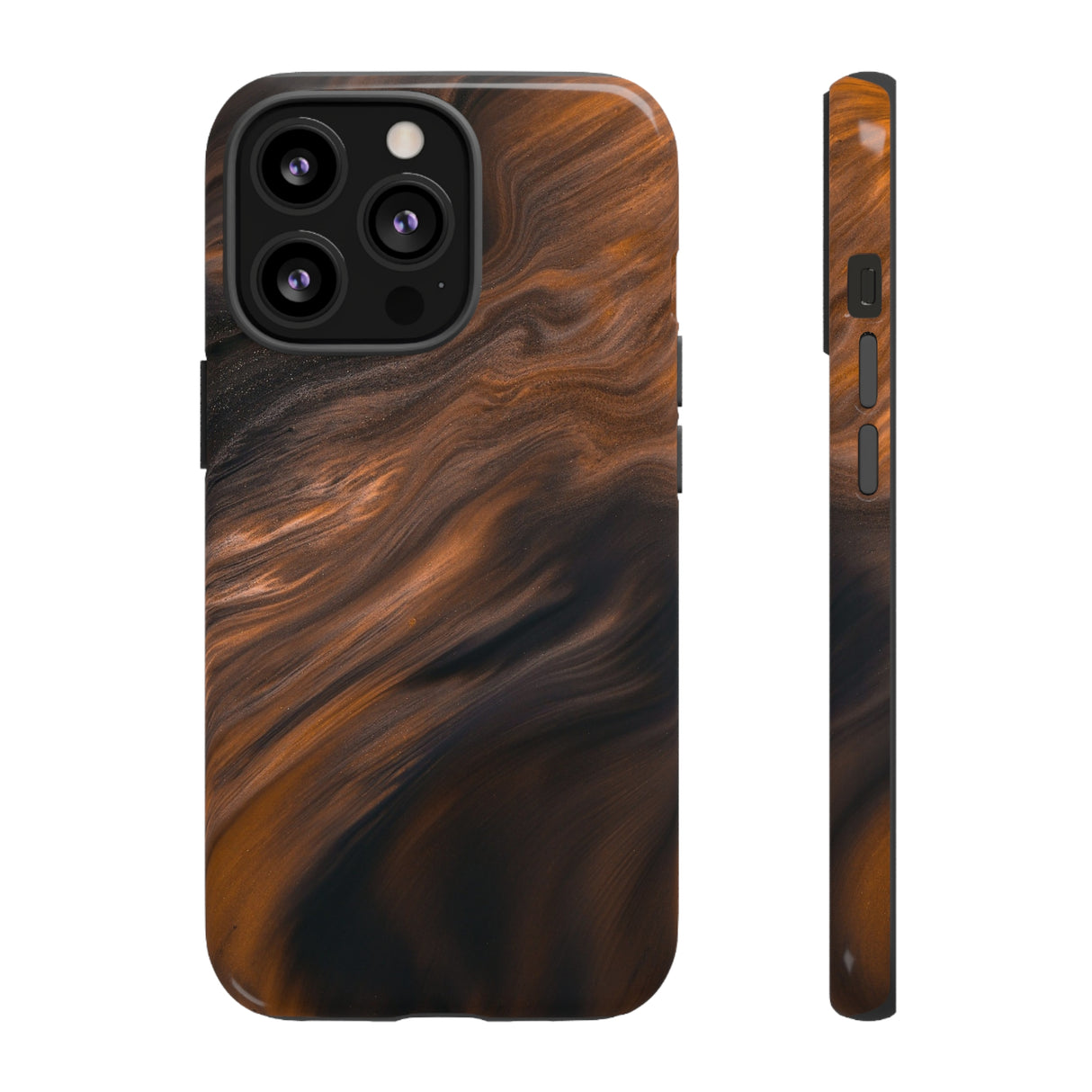 Brown Mist Ink Art iPhone Case (Protective) iPhone 13 Pro Glossy Phone Case