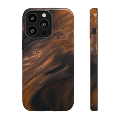 Brown Mist Ink Art iPhone Case (Protective) iPhone 13 Pro Glossy Phone Case