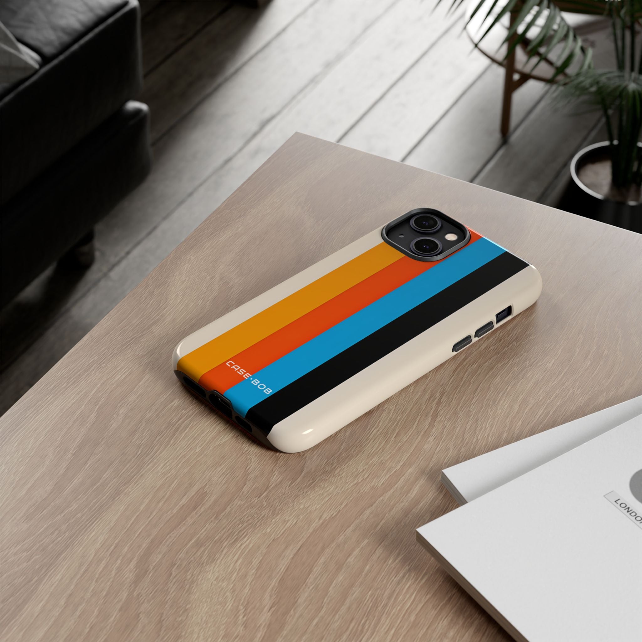 Vivid Stripe Harmony iPhone 14 Plus Case - Tough