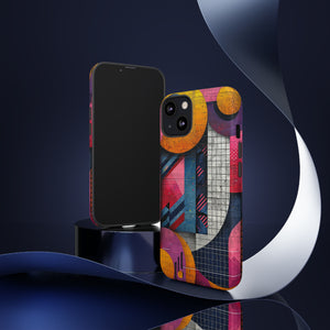 Lively Neon Geometry - Protective Phone Case