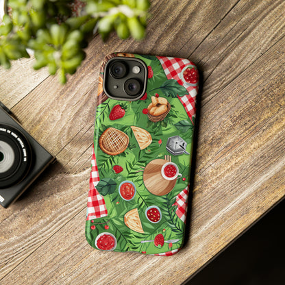 Picnic Love Checkered Bliss - Protective Phone Case