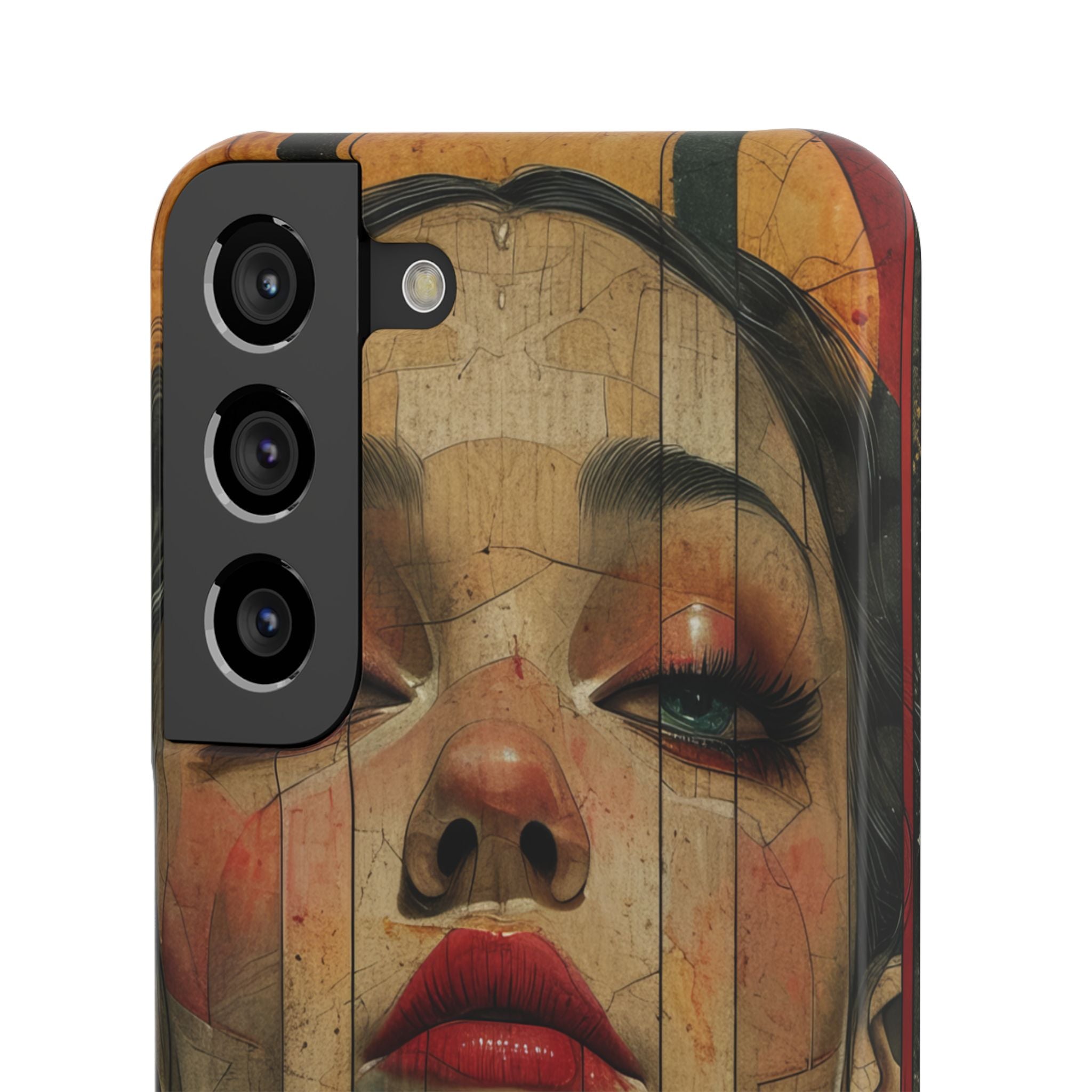 Bold Art Deco Portrait - Slim Samsung S22 Phone Case