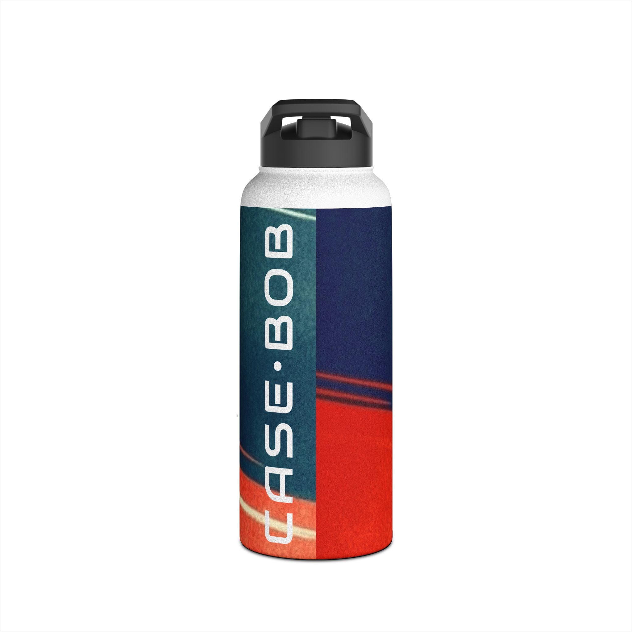 Navy Streak - Stainless Steel Water Bottle