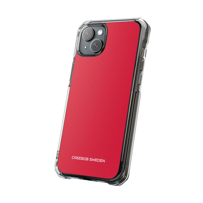 Crimson Red - Clear Impact iPhone 15 Phone Case