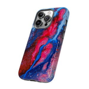 Red n Blue Ink Art iPhone Case (Protective) Phone Case