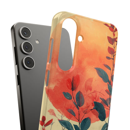 Orange Sun Harmony - Slim Samsung S24 Phone Case