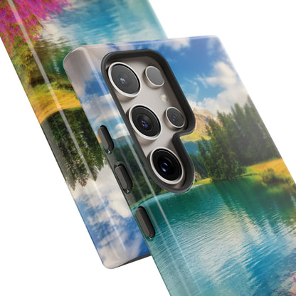 Azure Alpine Lake Phone Case - Protective Phone Case