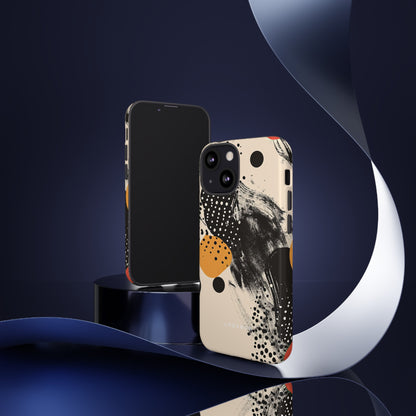 Black Dot Elegance - Protective Phone Case