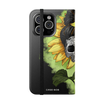 Skull Sunflower - iPhone 16 Pro Case - Wallet