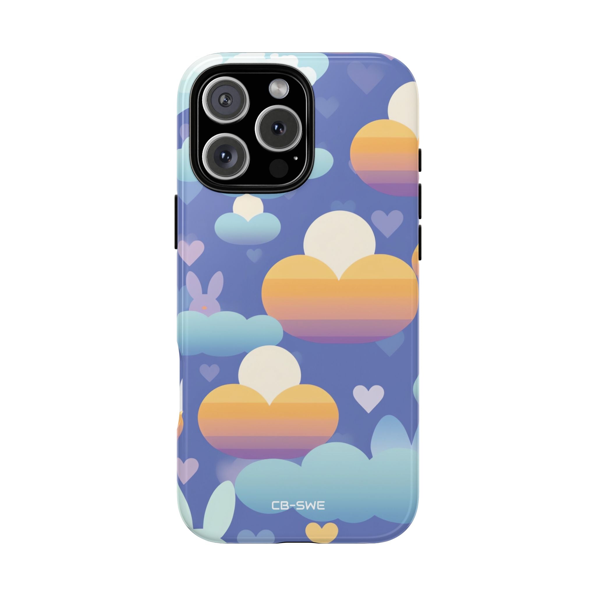Bunnies Dance Among Clouds - iPhone Case