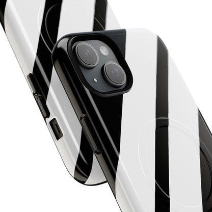 Diagonal Bands Noir iPhone 15 Plus Case - Tough+