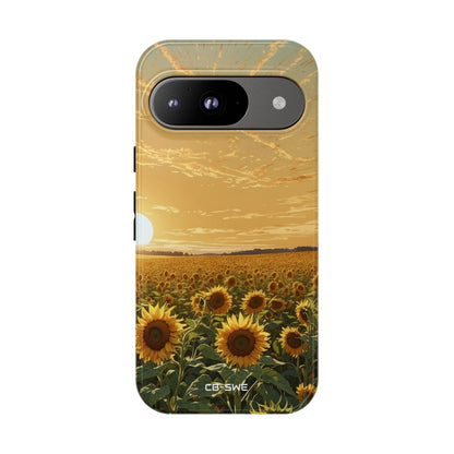 Sunflowers Embrace Sunset - Google Pixel Case