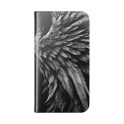 Crimson Silver Wings - iPhone 15 Case - Wallet