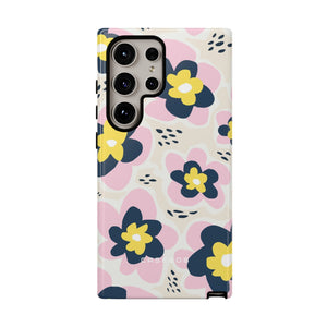 Pink Happy Flower - Protective Phone Case