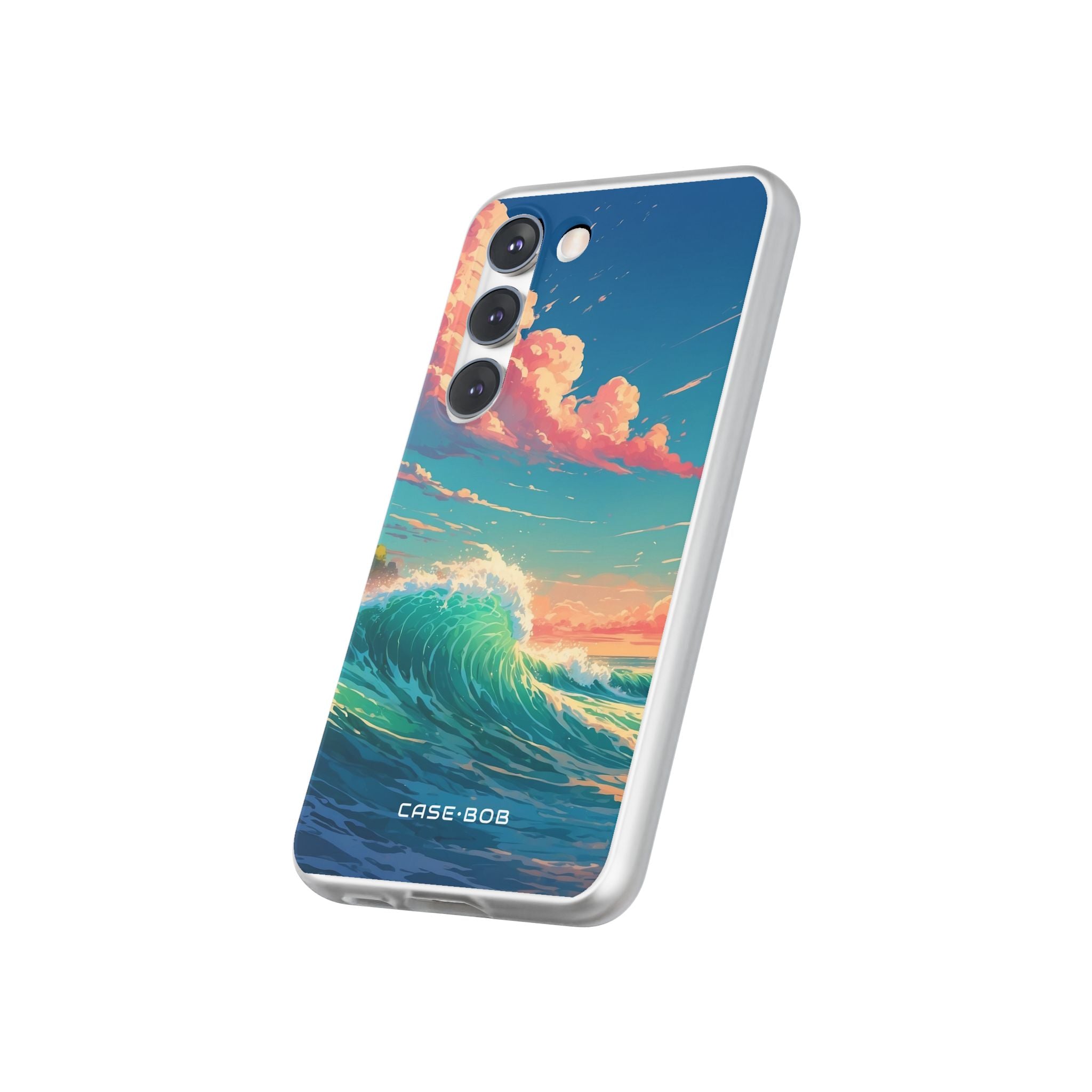Turquoise Curl Samsung S23 Case - Soft