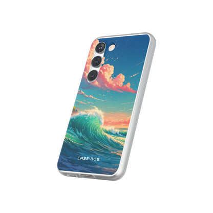 Turquoise Curl Samsung S23 Case - Soft