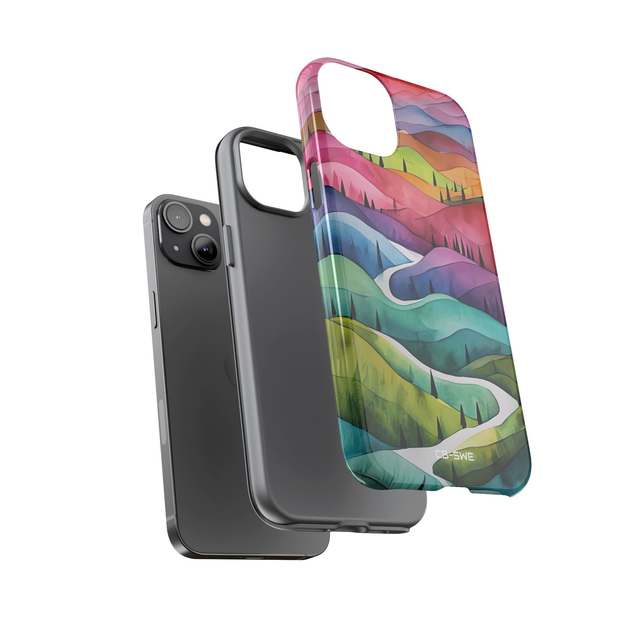 Whimsical Colorful Valleys - iPhone Case