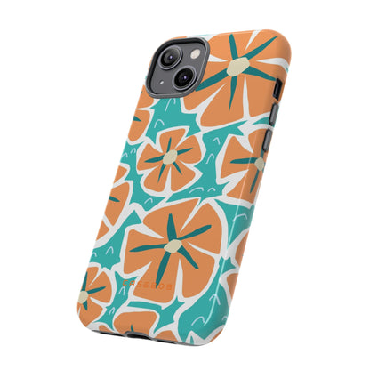 Orange Happy Flower - Protective Phone Case