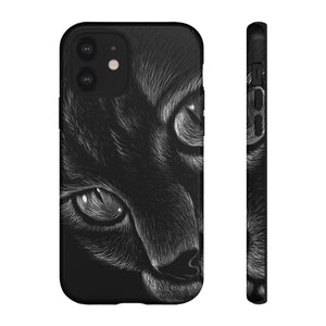 Pencil Drawing Cat - Protective Phone Case