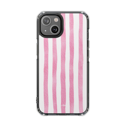 Pink Watercolor Stripes iPhone Case - Impact