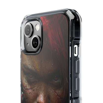 Cyberpunk Rebel Portrait iPhone 14 - Impact Clear+