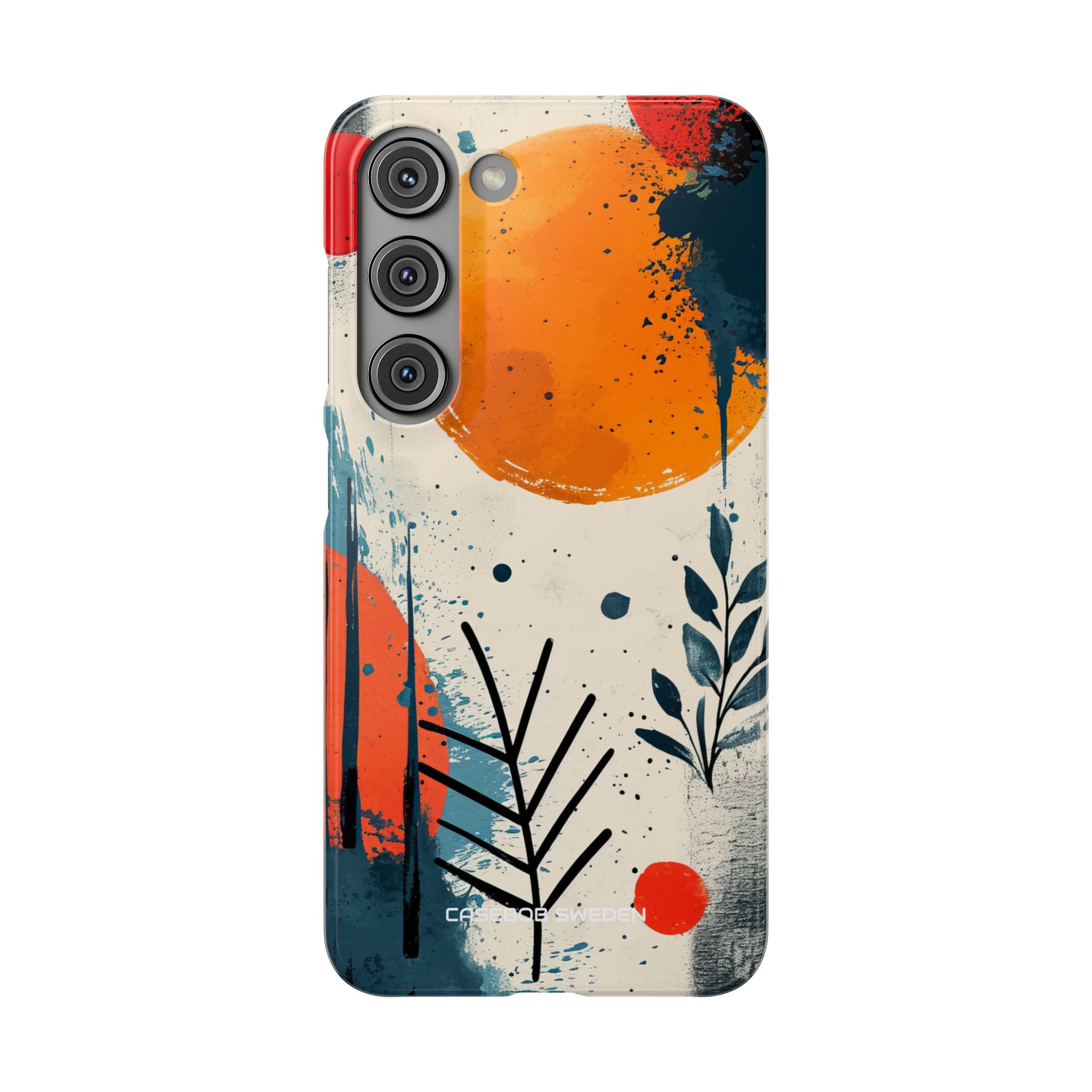 Orange Blue Splash - Slim Samsung S23 Phone Case