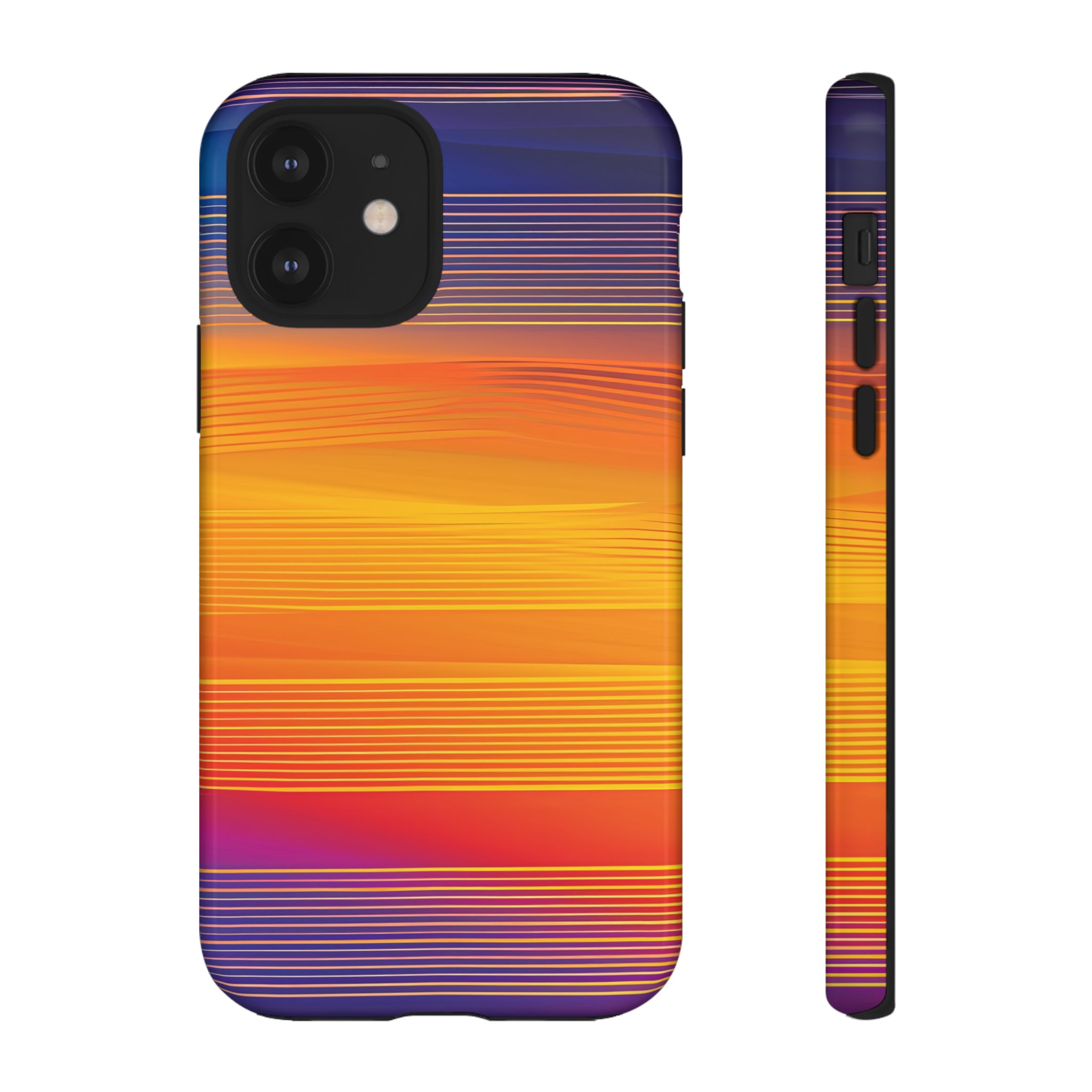 Orange Fusion: Data Artistry - Protective Phone Case