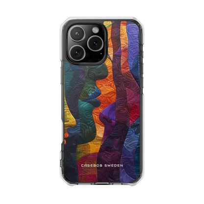 Harmonized Faces and Nature Fusion iPhone 16 - Clear Impact Phone Case