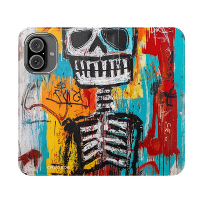 Neon Skull Chaos - iPhone 16  Case - Wallet