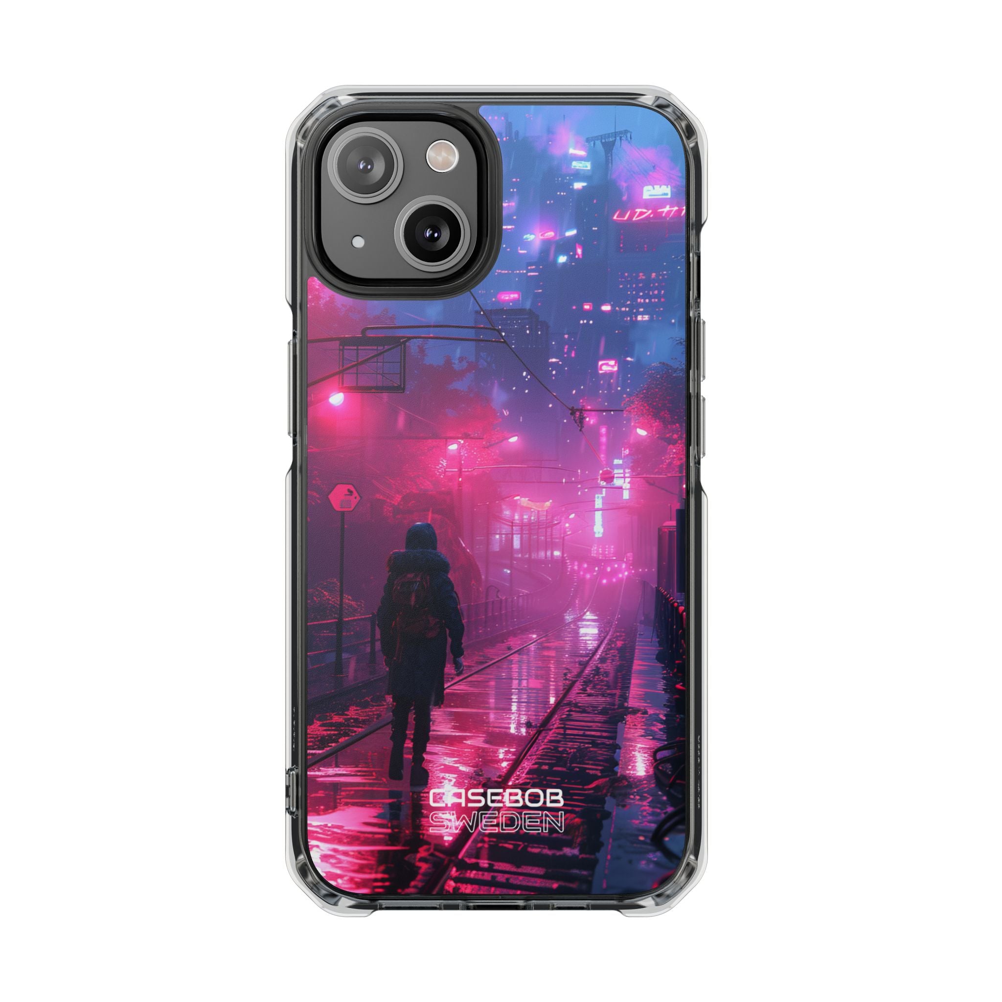 Neon Shadow City iPhone 14 - Impact Clear+