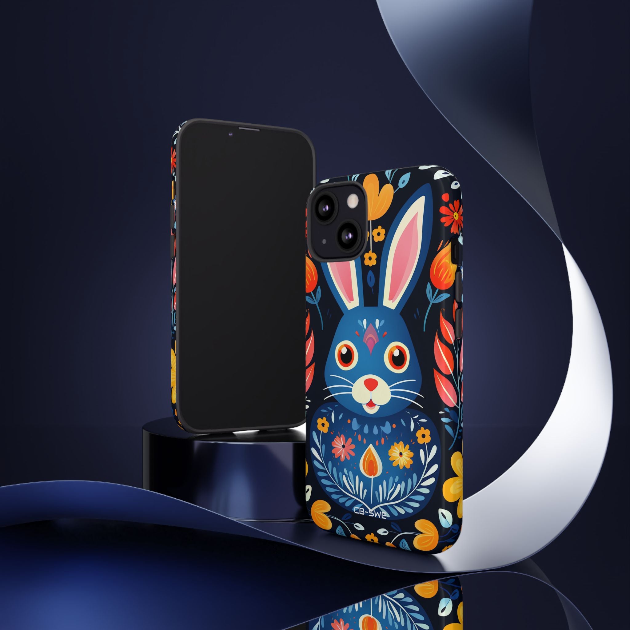 Bunny Jumps Joyfully - iPhone Case