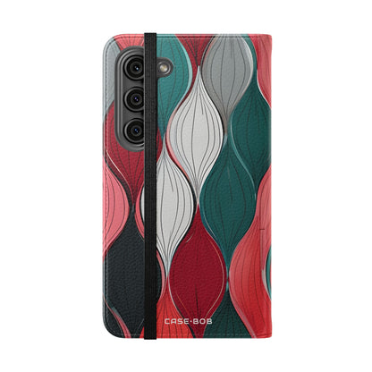 Lehti Spiraali Pink - Samsung S23 - Case - Lompakko