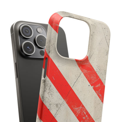 Striker Crimson Stripes iPhone 15 - Slim Phone Case