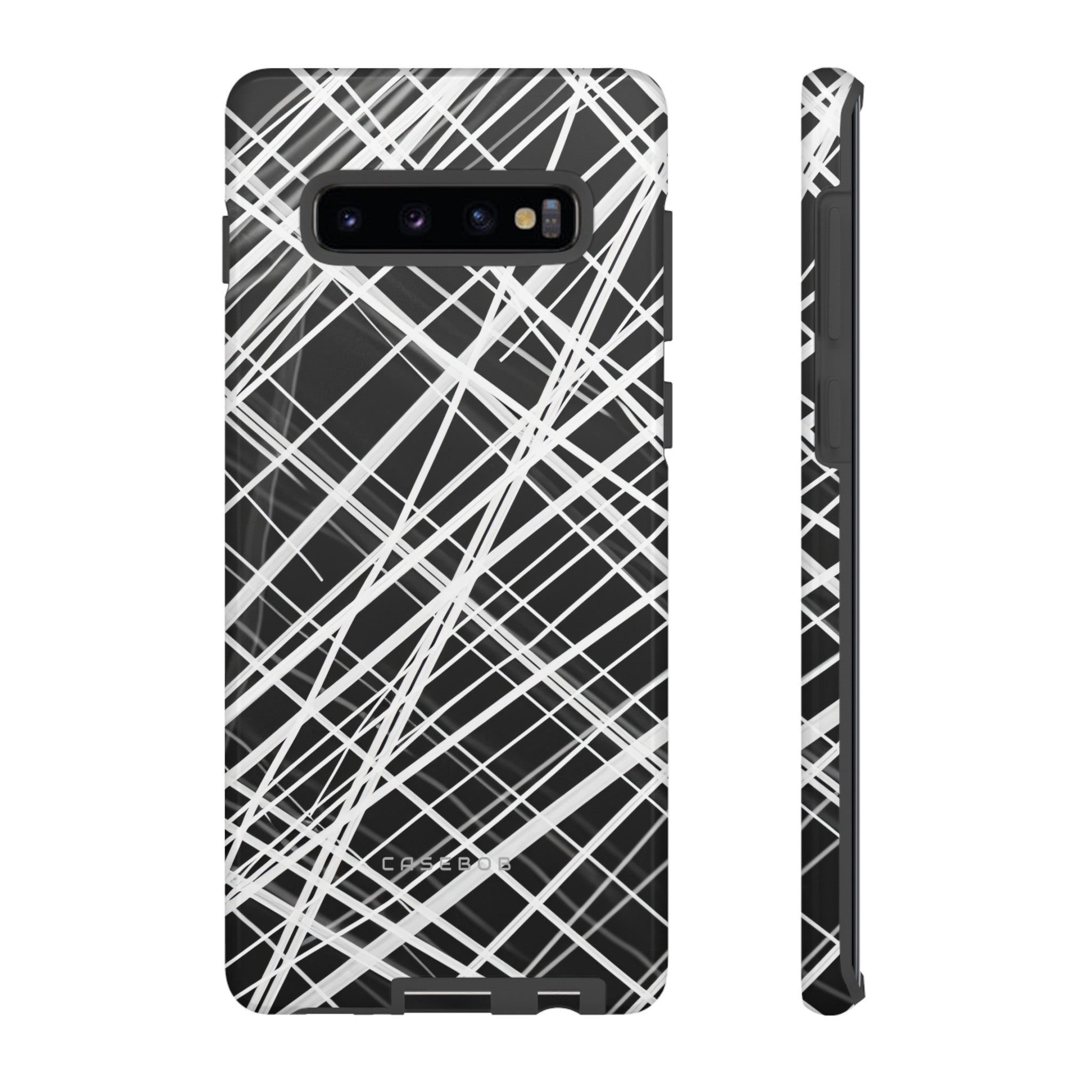 White Line Elegance - Protective Phone Case