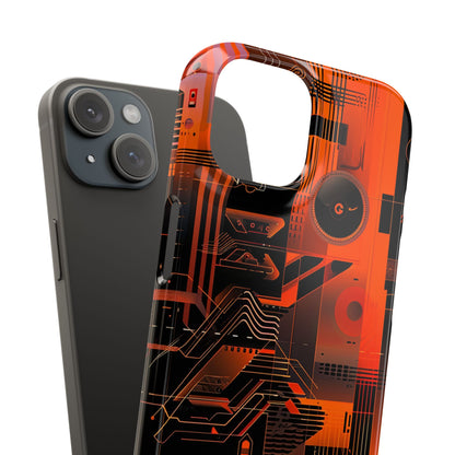 Gradient Circuitburst iPhone 15 - Slim Phone Case