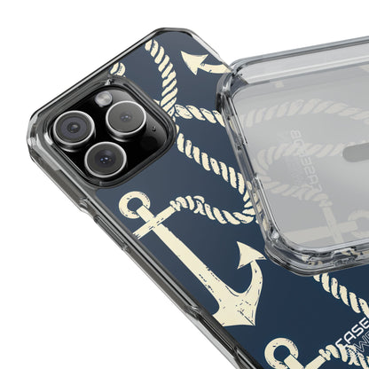 Nautical Anchors Rope iPhone 16 - Impact Clear+
