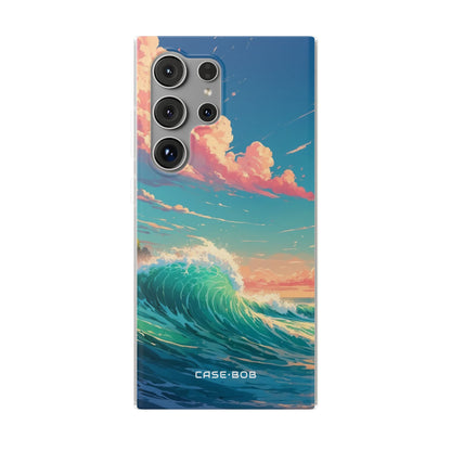 Turquoise Curl Samsung S24 Ultra Case - Soft