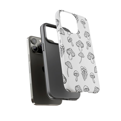 Mushroom Line Play - iPhone Case