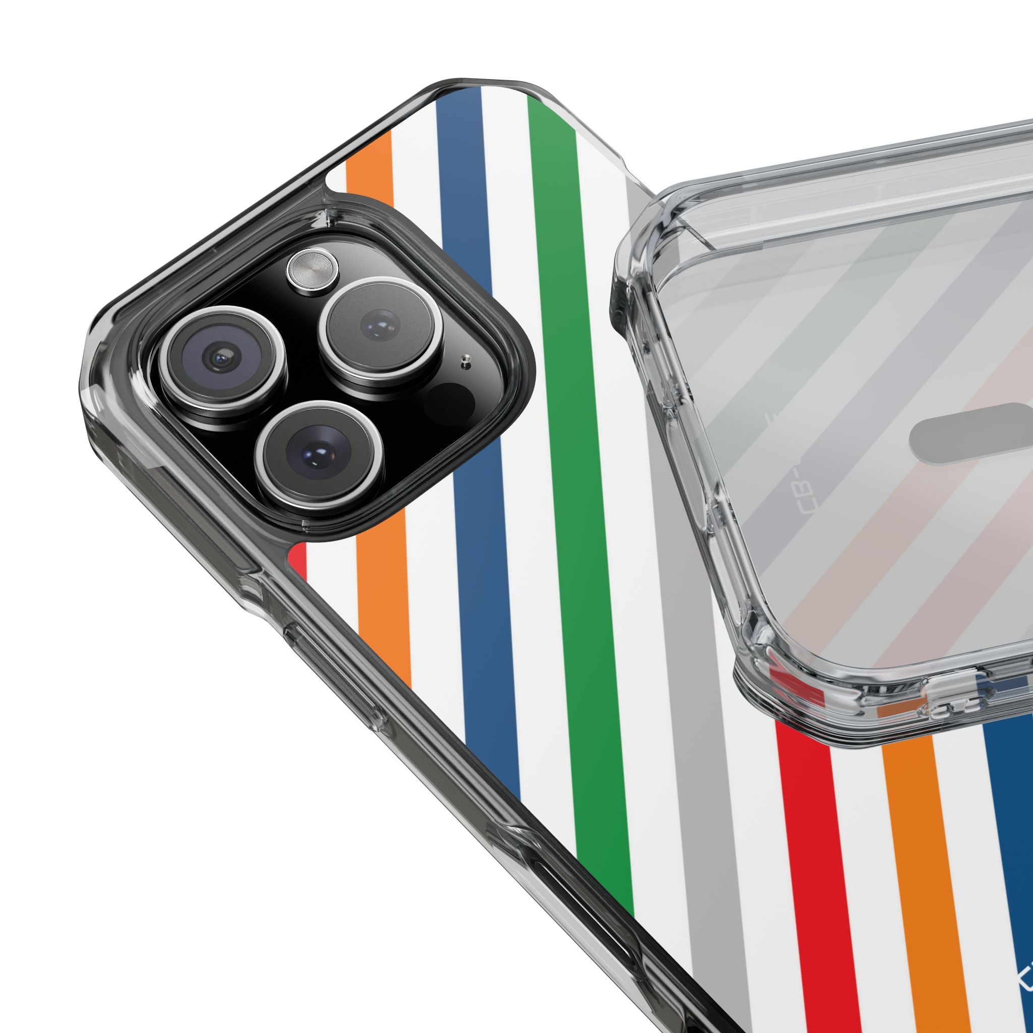 Vibrant Geometric Stripes iPhone Case - Impact
