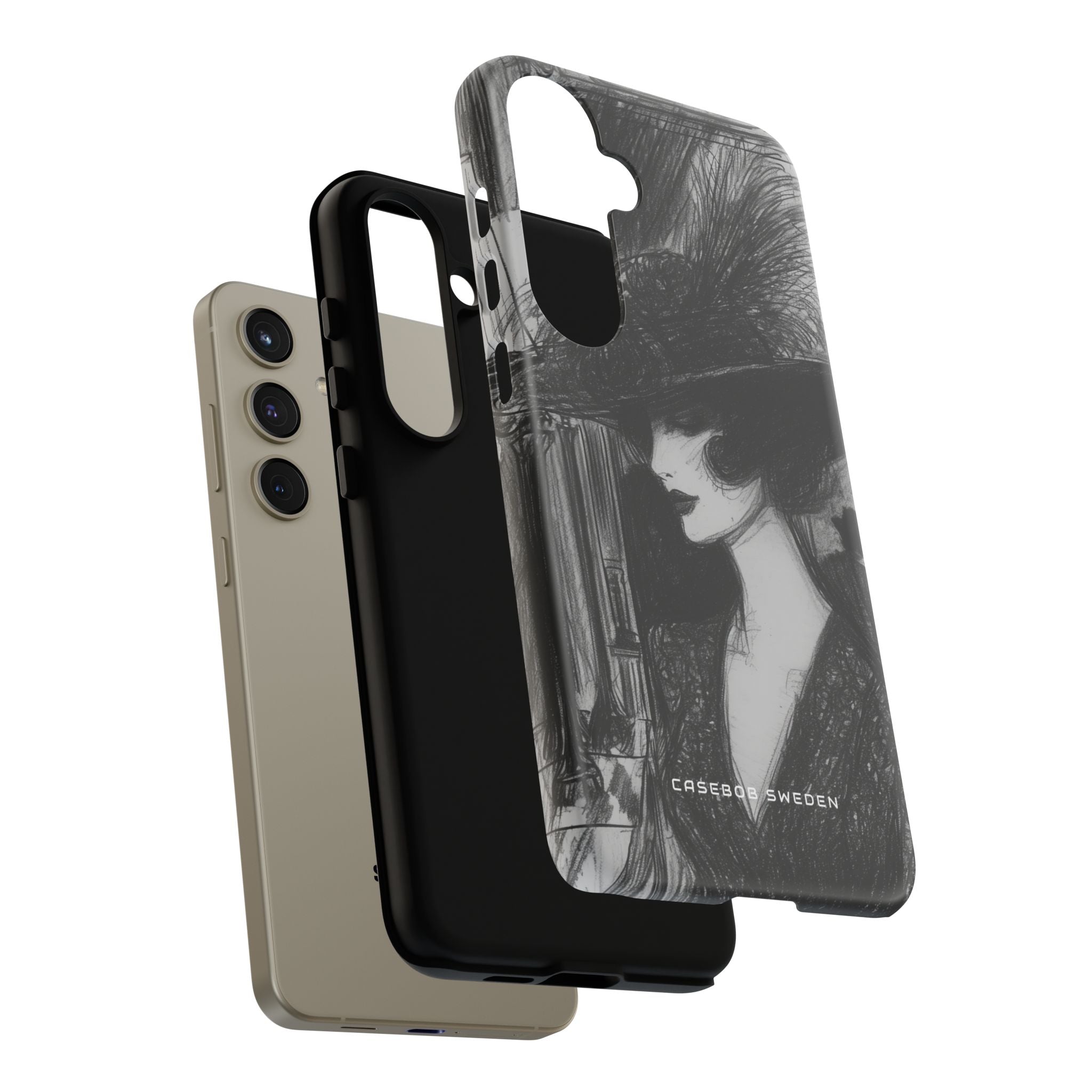 Timeless Elegance in Monochrome Samsung S24 - Tough Phone Case