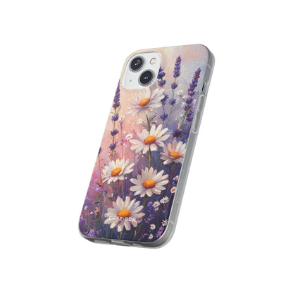 Daisy Lavender Bloom iPhone 14 Case - Soft