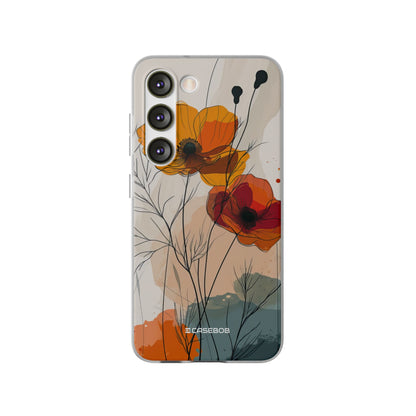 Fiery Floral Abstraction | Flexible Phone Case for Samsung Galaxy