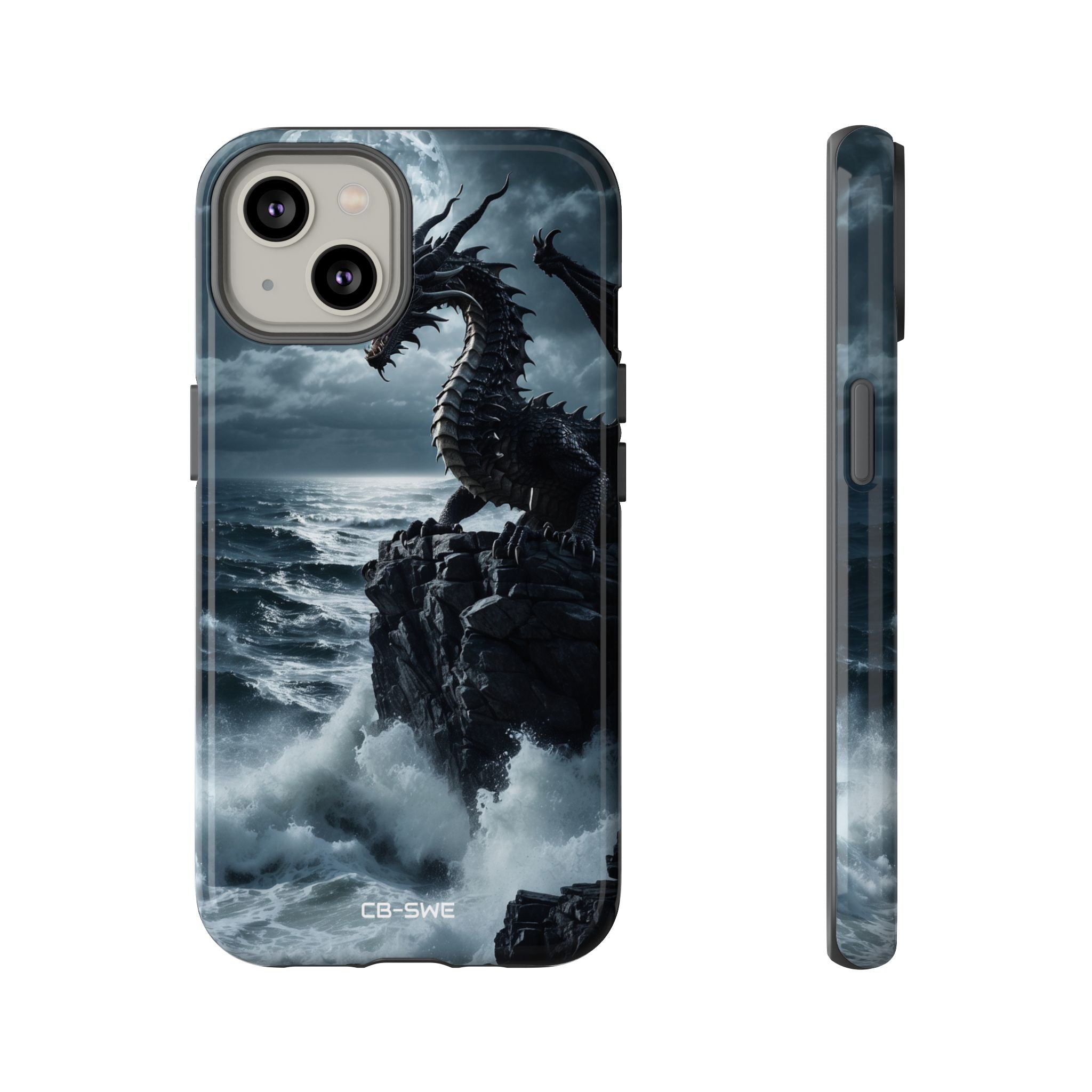 Dragon Roars Against Sea - iPhone Case