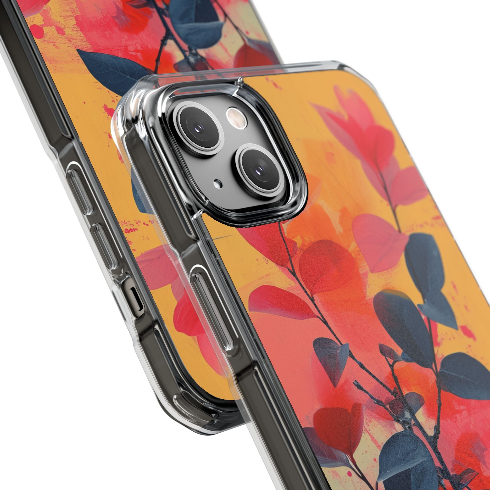 Vivid Floral Harmony iPhone 14 - Clear Impact Phone Case