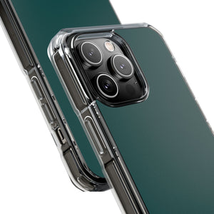 Deep Jungle Green | Handyhülle für iPhone (Clear Impact Case – magnetisch) 