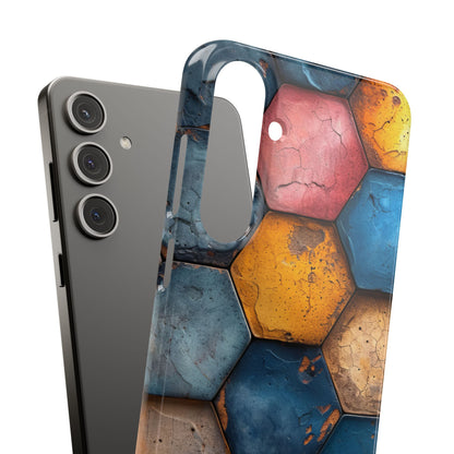 Rustic Geometric Tiles - Slim Samsung S24 Phone Case