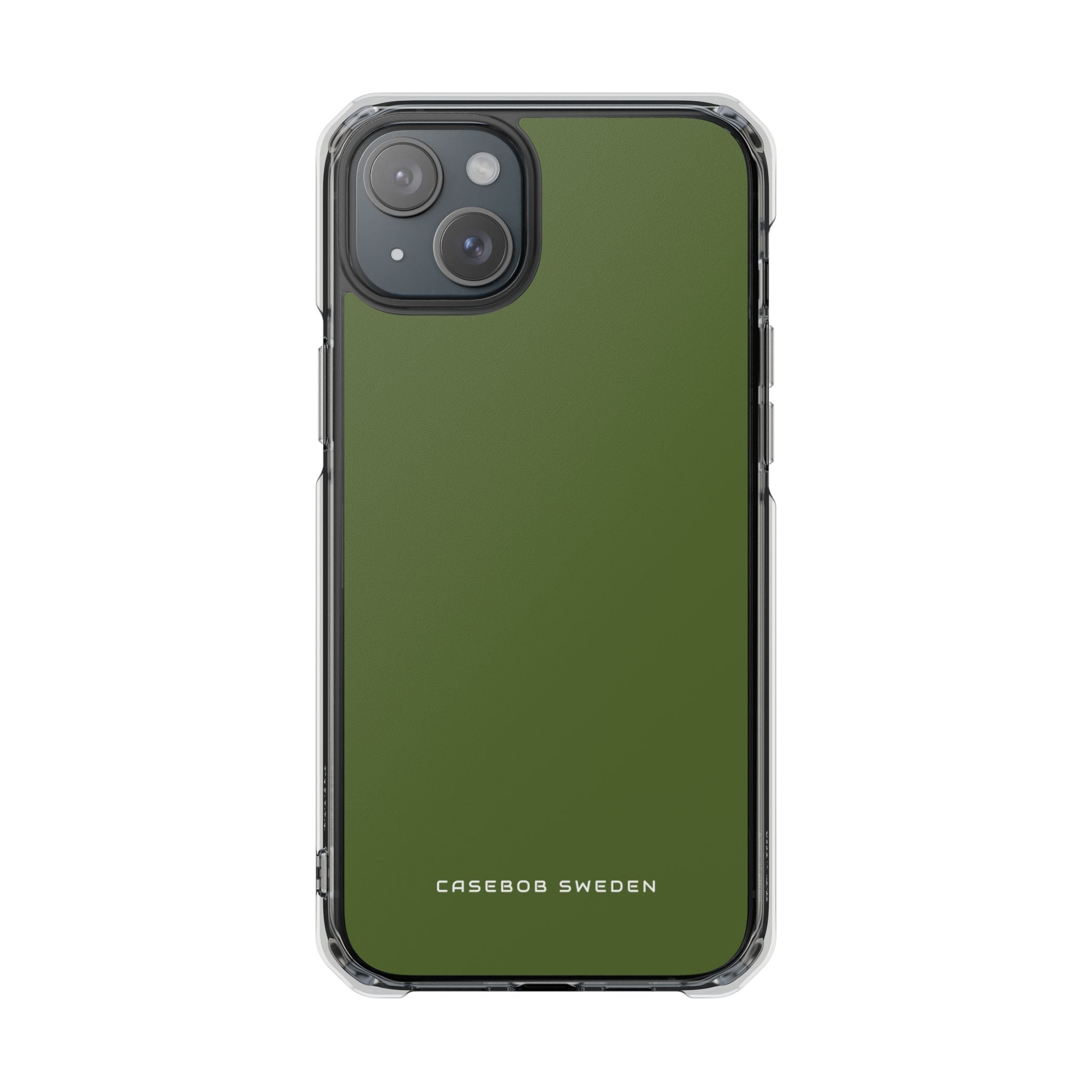 Dark Olive Green iPhone 15 - Clear Impact Phone Case