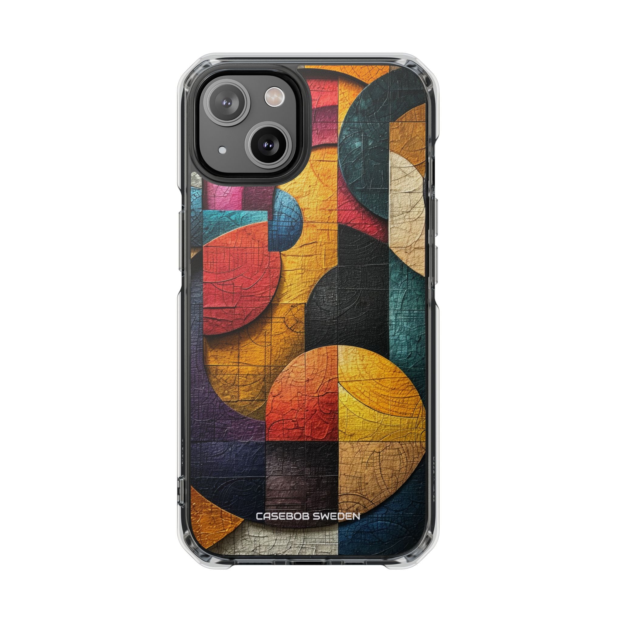 Vibrant Geometric Art - Clear Impact iPhone 14 Phone Case