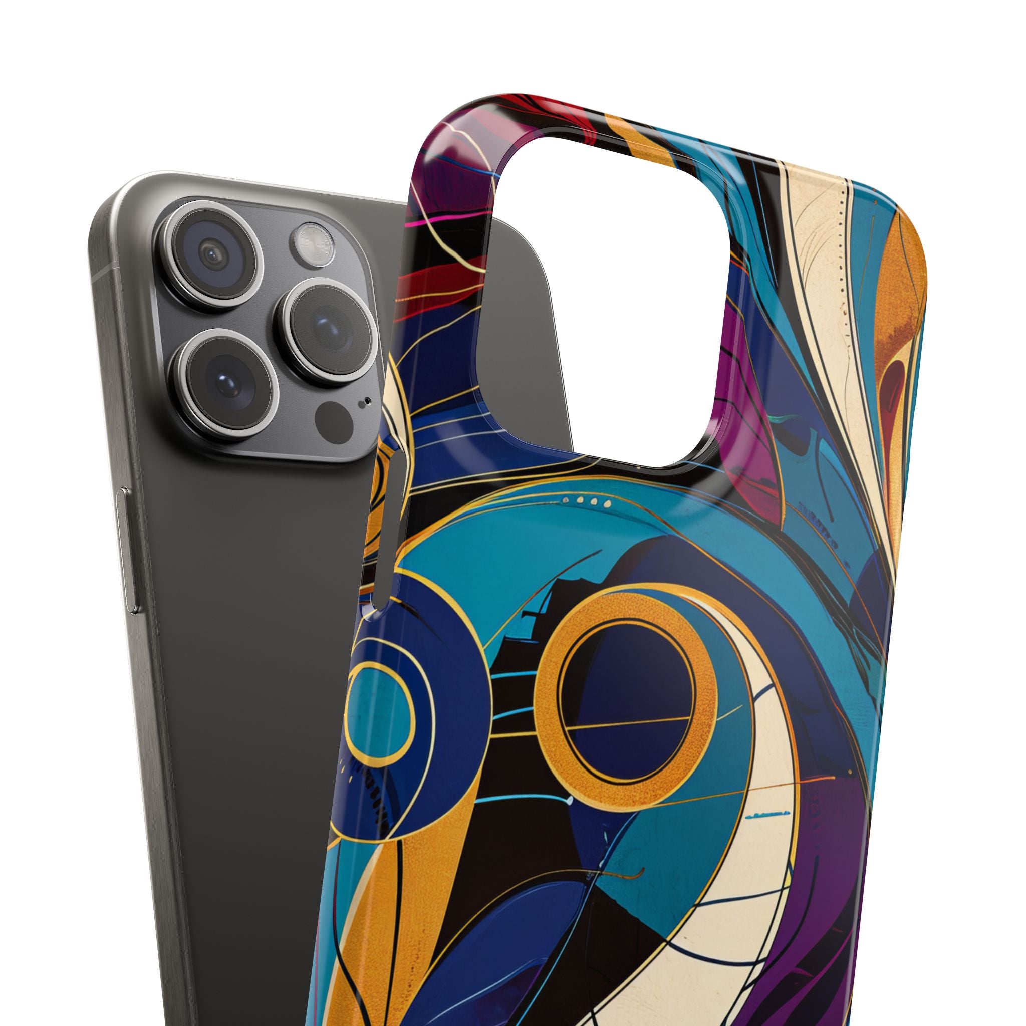 Vintage Vortex Harmony iPhone 15 - Slim Phone Case